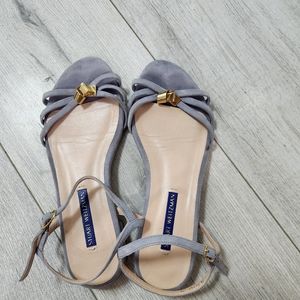 Stuart Weizman Blue Flat Sandal, US6